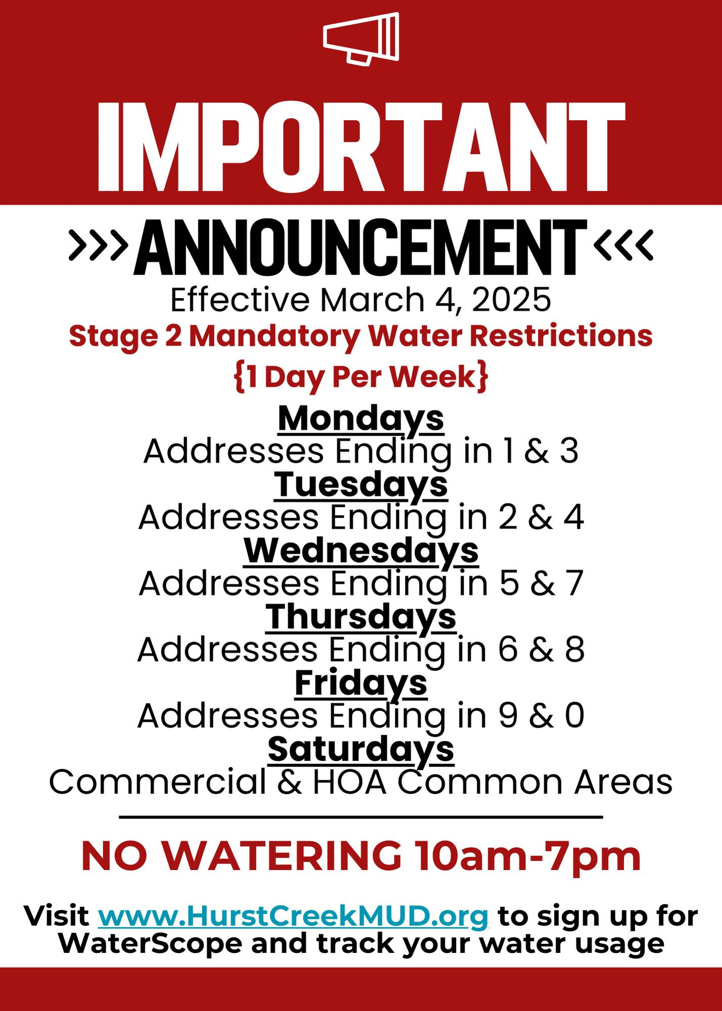 Stage 2 Water Restrictions